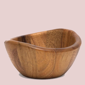 Ensaladera de madera de acacia personalizada, cuenco grande de madera con pinzas para servir comida, accesorio ideal para mesa de comedor a un precio asequible - Product Image 3