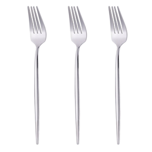 Ensemble de fourchettes en acier inoxydable, finition miroir argenté, 3 dents, couverts classiques, ustensiles de table à prix réduit - Product Image 3