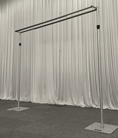 Structure de toile et de tringles réglables 20ft*10ft avec base métallique robuste pour la décoration d'événements, de fêtes et de mariages