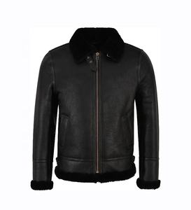 Chaqueta de piel de oveja al por mayor de alta calidad con servicios OEM para hombres con piel - Product Image 1