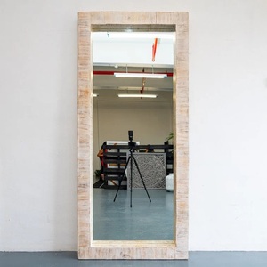Premium Standing <b>Vanity</b> <b>Mirror</b> for Living Room Clean Modern Border Styling with Sophisticated Interior Appeal - Product Image 2