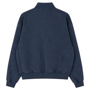 Ensemble sweat à capuche zippé col cheminée côtelé noir délavé épais et pantalon de jogging pour homme – Ensemble streetwear en coton tendance - Product Image 2