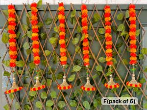Artificial Marigold <b>Flower</b> Garlands Motif Accents Hanging Decorative Toran for Main Door Entrance <b>Wall</b> Hanging - Product Image 3