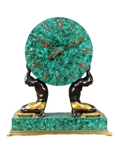 Malachite desktop <b>clock</b> for home accent <b>desk</b> decor silent & timeless elegance <b>desk</b> Table <b>Clocks</b> - Product Image 5