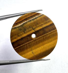 Cadran de montre avec mouvement NH35, pierre naturelle œil de tigre, marron/noir, disque de 24,50 mm, épaisseur de 1 mm, classique et élégant pour la fabrication de montres - Product Image 1