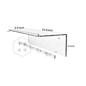 Étagère Murale Flottante Détachable Moderne en Acrylique Transparent de 40 cm pour Magasins de Détail – Idéale pour le Recyclage - Product Image 4