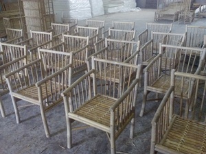 Venta al por mayor de muebles de bambú de estilo de diseño escandinavo al aire libre cómodo sofá Silla de playa para Hotel escuela sala de estar uso - Product Image 4