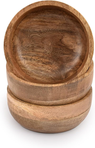 Tazones de Cocina de Madera de Acacia Hechos a Mano, de Lujo, Pulidos, Sin Recubrimiento, Aptos para Lavavajillas, para Frutas, Utensilios de Cocina, Vajilla - Product Image 3