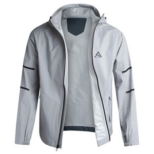 Veste de pluie imperméable et respirante pour homme, coupe-vent léger, manteau d'extérieur avec poignets ajustables et capuche. - Product Image 3