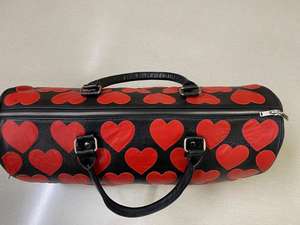 SALE BAG VALENTINEDAY Genuine Leather Duffle/Travel Bag for Women with Adjustable Shoulder <b>Strap</b> Rivet & Chains Decoration - Product Image 4