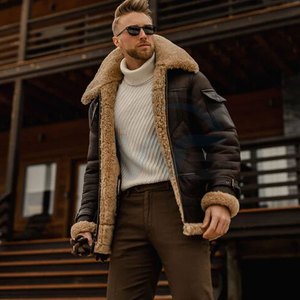 Nouvelle conception 2026 – Veste en fausse fourrure shearling la plus vendue pour homme, manteau d'hiver tendance avec intérieur chaud et confortable - Product Image 5