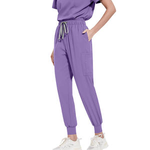 Conjuntos de Uniformes Médicos Unisex, Tela Twill, Pantalones Jogger Modernos, Manga Corta, para Uso Hospitalario - Product Image 5