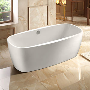 Baignoire autoportante en acrylique de 1780 mm avec appuie-tête souple et éclairage LED chromothérapeutique intelligent - Product Image 3