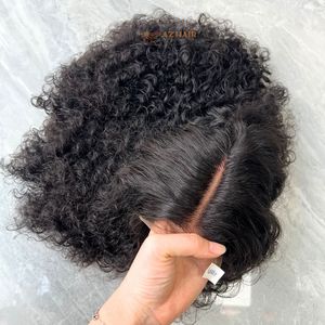 Perruques de cheveux vietnamiens bruts vente en gros 180% densité de cheveux humains perruque frontale en dentelle Hd transparente dentelle frontale birmane bouclée - Product Image 6