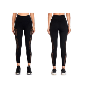 Pantalones de Yoga Negros de Cintura Alta a la Moda, Leggings Deportivos Transpirables de Algodón para Mujer, para Gimnasio y Fitness - Product Image 1