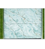 Dalles de carrelage en onyx vert en porcelaine finition italienne, haute brillance, découpées au laser, vitrifiées, 9 mm d'épaisseur, isolation thermique, pour sols et murs