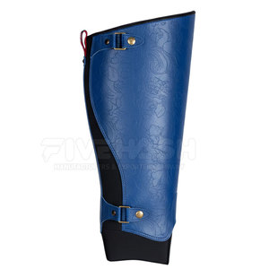 Protège-jambes en cuir de qualité pour chevaux, avec sangle réglable, pour l'entraînement équestre en extérieur - Product Image 4