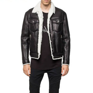 Econex Sports Men's <b>Slim</b> <b>Fit</b> Vintage Thin PU Leather Autumn Eco-Friendly Windproof Moto <b>Jacket</b> Cotton Filled Rivet Turn-down - Product Image 2