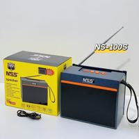 Haut-parleur solaire sans fil NS-100S avec antenne, basses puissantes, radio FM extérieure, rechargeable USB TF, vente en gros OEM pour le marché africain