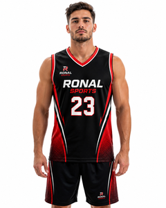 Maillot de basket-ball personnalisé sublimé pour hommes, sans manches, uniforme d'équipe, jersey de sport en polyester à séchage rapide, maillot de basket-ball personnalisé - Product Image 3