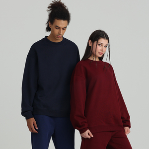 เสื้อสเวตเชิ้ตคอกลม MANWA ไซส์พลัสสำหรับผู้ชาย ผ้าฝ้าย 100% แขนยาว สีพื้น ใส่ได้ในฤดูหนาว ทรงปกติ ผ้าไม่เป็นขุย - Product Image 2