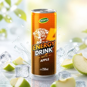 Boisson Énergisante en Canette Aluminium 250ml, Saveur Pomme, Faible en Calories, Étiquette Nettoyable, Vente en Gros, OEM ODM, Fabricant Vietnamien - Product Image 2