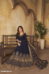 Último Modelo de Salwar Kameez Anarkali Largo de Diseñador con Elegante Bordado en Georgette Sintético para Mujeres Adultas, Ideal para Fiestas, Festivales y Bodas - Product Image 5