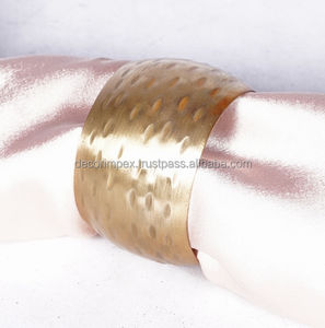 Décoration de table de mariage Rond de serviette moderne en métal Porte-serviette en laiton Rond de serviette classique en métal Rond de serviette - Product Image 5