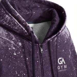 Sudadera con Capucha para Hombre Gym Active, Diseño con Letras, 340 GSM, Logotipo Frontal, Corte Regular, Felpa Francesa de Algodón, Ropa Casual de Invierno - Product Image 6