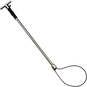 Atrapador de cerdos reutilizable de alta resistencia con construcción de acero inoxidable, herramienta de sujeción de animales de granja con mango largo para un manejo seguro del ganado - Product Image 1