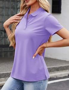Camisas Polo de Algodón para Mujer al por Mayor, Camisa Polo de Algodón de Manga Corta con 3 Botones, Personalizada con Impresión de Calidad - Product Image 3