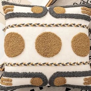 Cojín de Algodón Tejido de Primera Calidad, Tela Suave y Transpirable con Estampado, Elegante Cojín Decorativo para el Hogar de Lujo - Product Image 2
