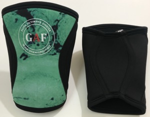 Genouillère de compression personnalisée en néoprène GAF pour musculation, fitness, entraînement en salle de sport, squat, design antidérapant et flexible, unisexe - Product Image 3