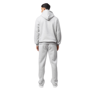 Ensemble de survêtement à capuche pour homme avec pantalon à jambe droite, poche kangourou, style décontracté, streetwear quotidien, vente en gros, ensemble deux pièces personnalisé - Product Image 1