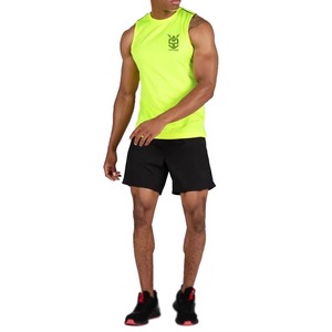 Camiseta sin mangas transpirable para hombre con diseño de logotipo personalizado para venta en línea al por mayor, ropa deportiva de color sólido para hombre. - Product Image 5