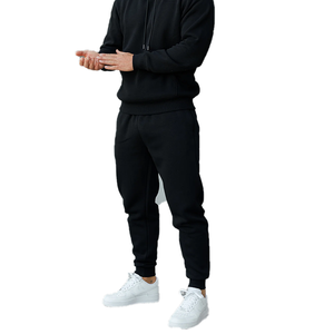 Unisex Regular 100% Cotton Fleece Windproof Printed Tracksuit Set Breathable Solid Hoodie Jogger <b>Pants</b> Loungewear Customizable - Product Image 2