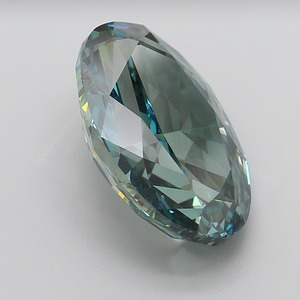 Diamant de luxe certifié 15,09 carats, vert vif fantaisie, taille ovale, clarté VS2, excellente taille, pour joaillerie fine - Product Image 4