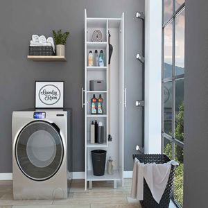 Halifax bianco 2 porte rettangolo armadio dispensa sopra porta rack - Product Image 2