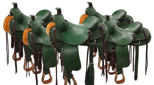 Silla de Montar Occidental de Cuero de Alta Calidad con Estructura de Fibra y Herrajes de Acero Inoxidable, Equipo de Equitación Duradero para Uso Diario - Product Image 3