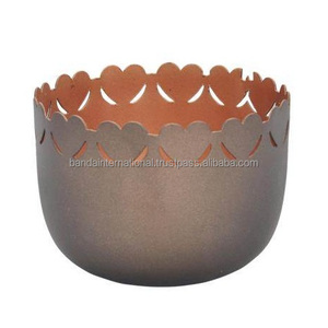 Portavelas votivo redondo de hierro con acabado en oro negro para iluminar la decoración del hogar y otros candelabros - Product Image 6