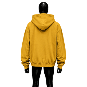 Sudadera con capucha extragrande dorada con cremallera y logo de signo de dólar, diseño gráfico de streetwear personalizado, unisex, ropa casual, oferta de moda - Product Image 2
