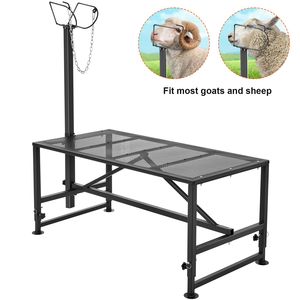 Soporte Metálico Ajustable en Altura para Ovejas y Cabras de 51x23 Pulgadas, Equipo para Ordeño y Esquilado de Ganado de 21 a 33 Pulgadas - Product Image 1