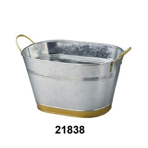 Enfriador de vino clásico galvanizado para restaurante, hotel, fiestas, cubitera para bebidas y decoración de mesa con fines de exhibición. - Product Image 1
