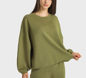 Wholesale Women Cropped Long Sleeve Tees Athleisure Fashion <b>Tops</b> Fast Delivery Factory Price USA - Product Image 3
