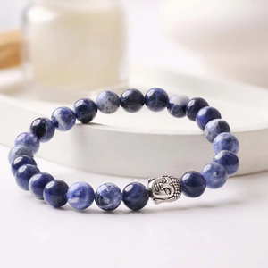 High Quality Sodalite Beads Buddha <b>Bracelet</b> Romantic Gift Fashion Charm Jewelry for Men Women Energy Meditation - Product Image 3