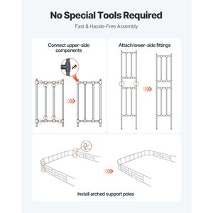 Arco de Metal Resistente para Jardín, 94.5 X 126 X 15.8, Fácil de Montar, Pérgola, Gazebo o Pabellón - Product Image 4