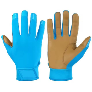 Custom <b>Baseball</b> Batting <b>Gloves</b> Breathable Mesh Back Leather Palm Premium Grip OEM ODM Factory Manufacturer Exporter - Product Image 1