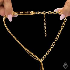 Ensemble de bijoux de mode PRAO Collier en cristal anti-ternissement avec boucles d'oreilles élégant et luxueux - Product Image 1