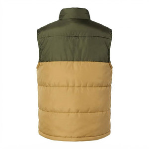 Men's Lightweight Puffer <b>Vest</b> Dual Color Stand Collar Front Zipper Quilted <b>Vest</b> With Customized Printing Logo Anti Wrinkle <b>Vest</b> - Product Image 5