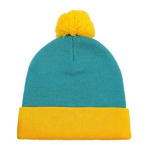 Unisex 100% Cotton Breathable <b>Waterproof</b> <b>Beanie</b> Hat Color Blocking Winter Adult Casual Adjustable Head Circumference - Product Image 5